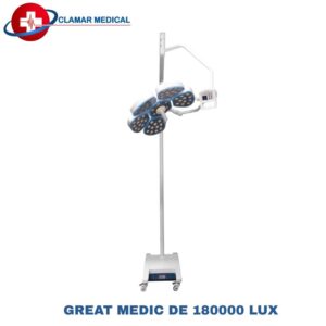 LAMPARA RODABLE DE 180000 LUX GREAT MEDIC MV180MLX